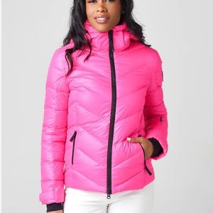 NWOT BOGNER FIRE ICE HOT PINK DOWN SKI JACKET FUR HOOD 2